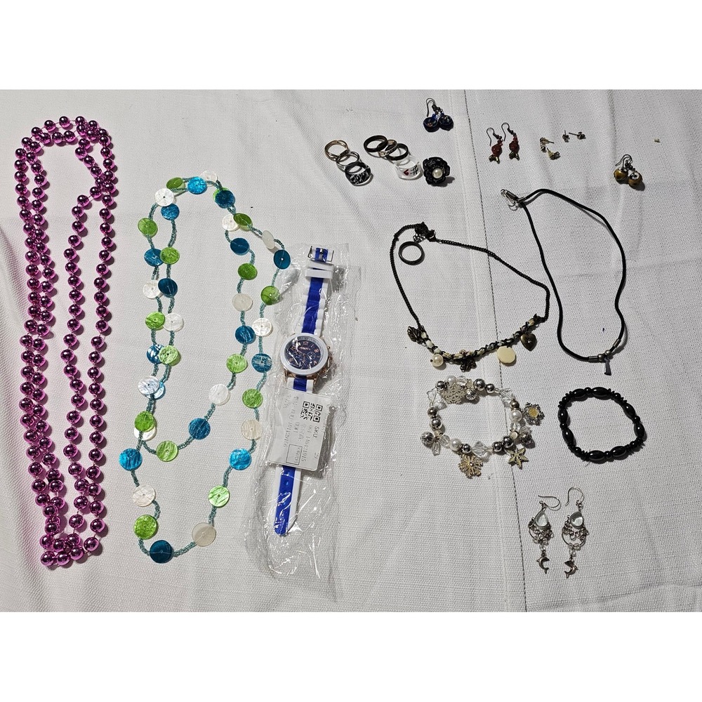Jewelry Necklaces Earrings Rings Watch Charm Bracelet Fashion Accessories Lot